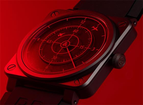柏莱士推出限量版 BR 03-92 红色雷达陶瓷腕表