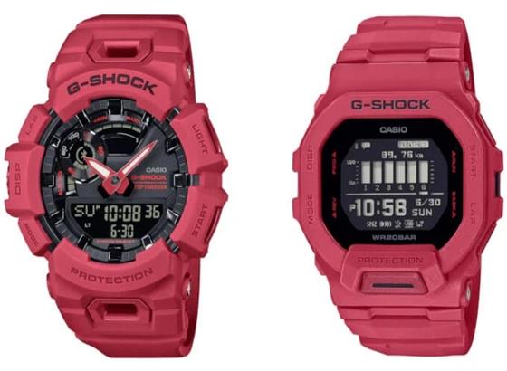 哑光红色 G-Shock GBA-900RD-4A 和 GBD-200RD-4 计步蓝牙健身手表